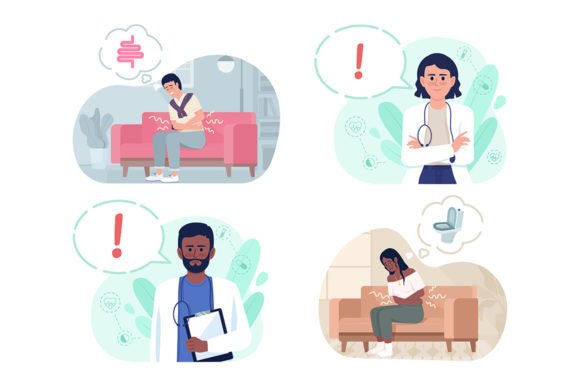 Abdominal Pain Treatment Graphics & Illustrations Review