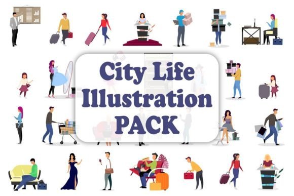 City Life Illustrations Bundle: Graphics for Local Branding