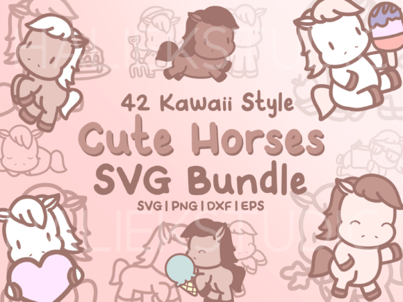 Cute Horses SVG Graphics & Illustrations Review