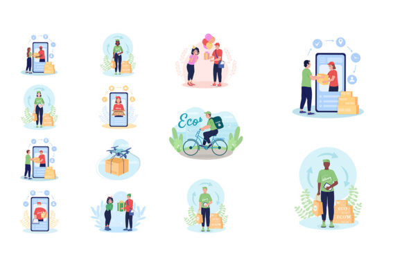 Delivery Vector Graphics: Cute Illustrations for Crafters