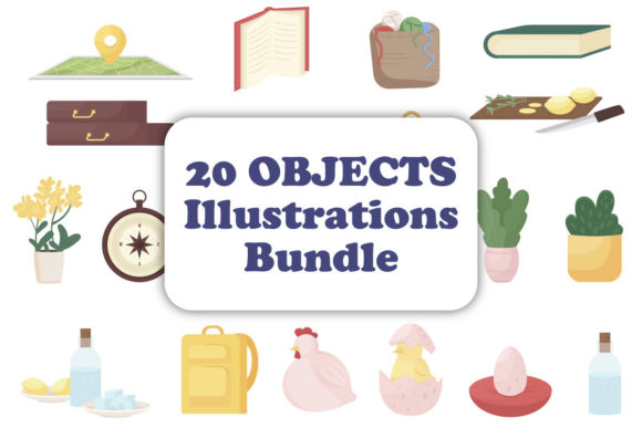 Different Objects Vector Illustrations: Graphics for Blogs