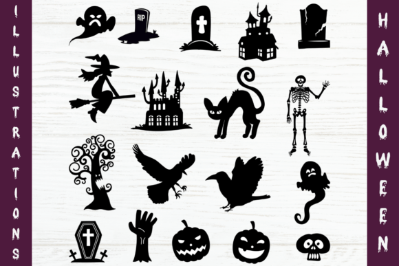 Halloween SVG Illustrations Set: Graphics Review