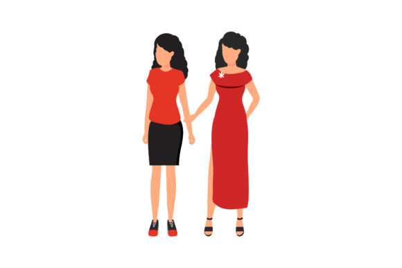 Moms of Family Illustrations: Graphics for Local Branding