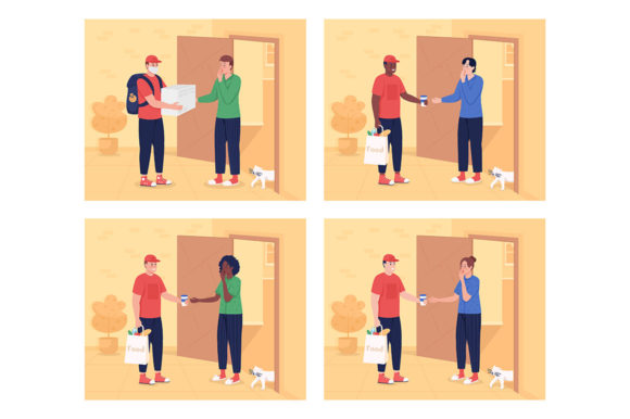 Morning Delivery Illustrations for Embroidery