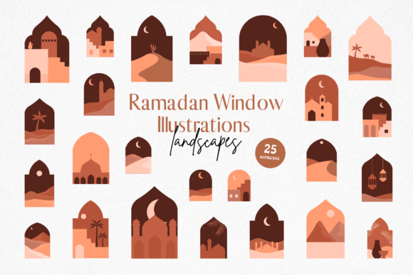 Ramadan Window Illustrations Graphics Review