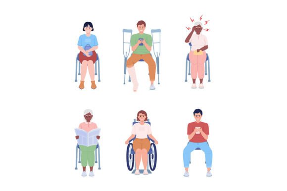 Sitting People SVG Graphics: Editorial Illustrations Review