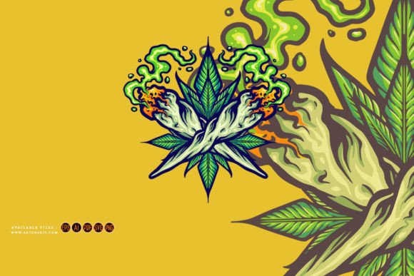 Smoking Weed Joint Leaf Graphics & Illustrations Review