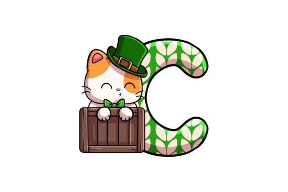 St Patrick Cat Alphabet C Graphics & Illustrations Review