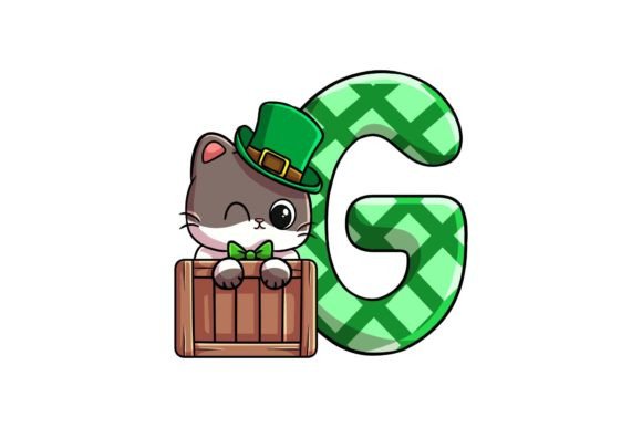 St Patrick Cat Alphabet G Graphics & Illustrations Review