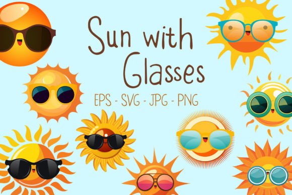 Sun with Glasses Graphics: Cute Illustrations Review