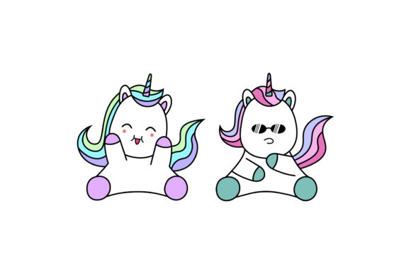 Unicorn Illustrations Kawaii Graphics Review