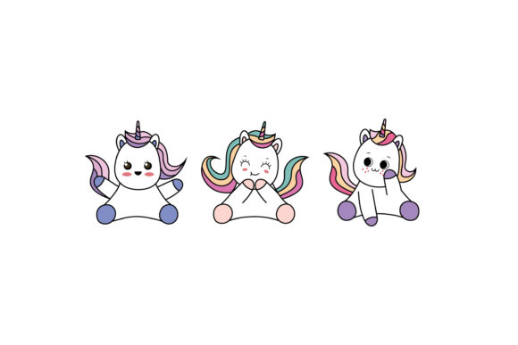 Unicorn Kawaii Graphics: Illustrations for Branding