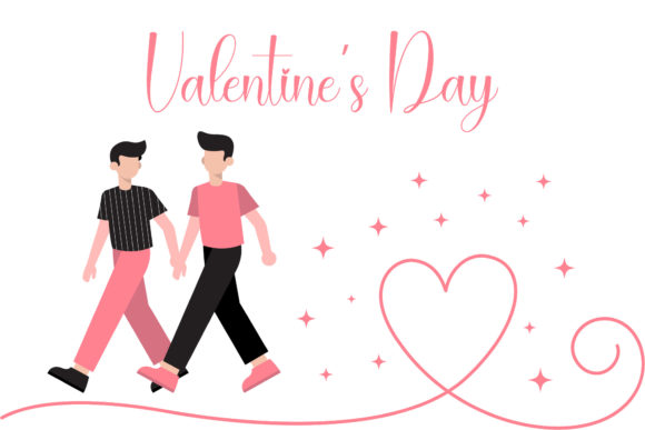 Valentine Couple Date Illustrations: Graphics Review