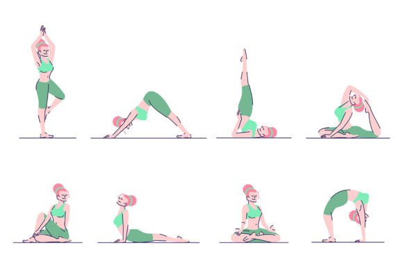 Yoga Practice SVG Graphics & Illustrations Review